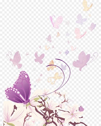 Butterfly Euclidean vector Flower Illustration - Swirling butterfly 