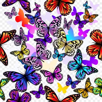 Butterfly Euclidean vector Pattern - Colorful butterfly group vector material 