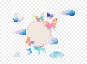 Butterfly Euclidean vector - Vector butterfly watercolor text box 