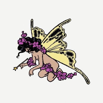 Butterfly fairy clipart, vintage illustration | Free PSD Illustration - rawpixel