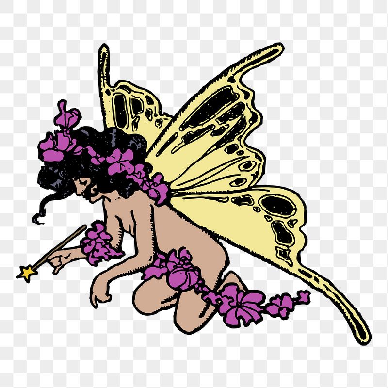 Butterfly fairy png sticker illustration, | Free PNG - rawpixel