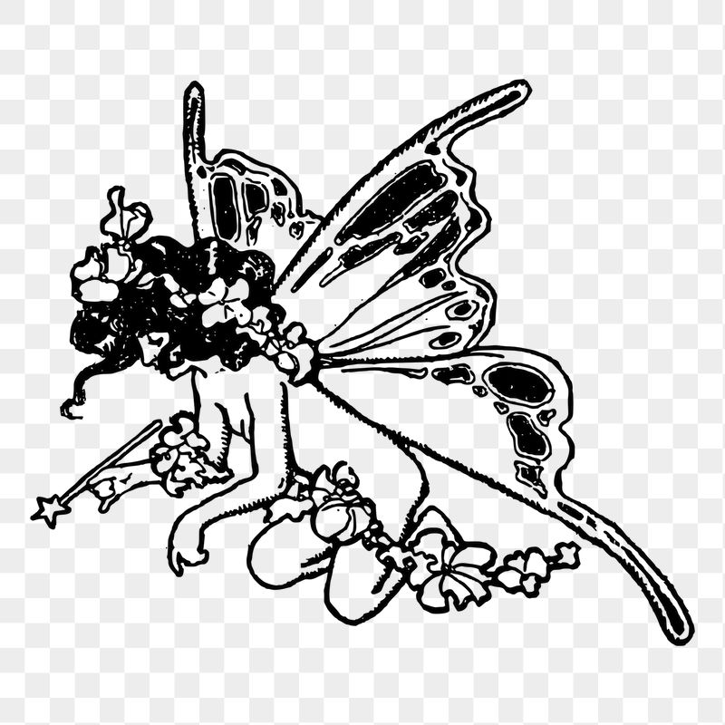 Butterfly fairy png sticker illustration, | Free PNG - rawpixel
