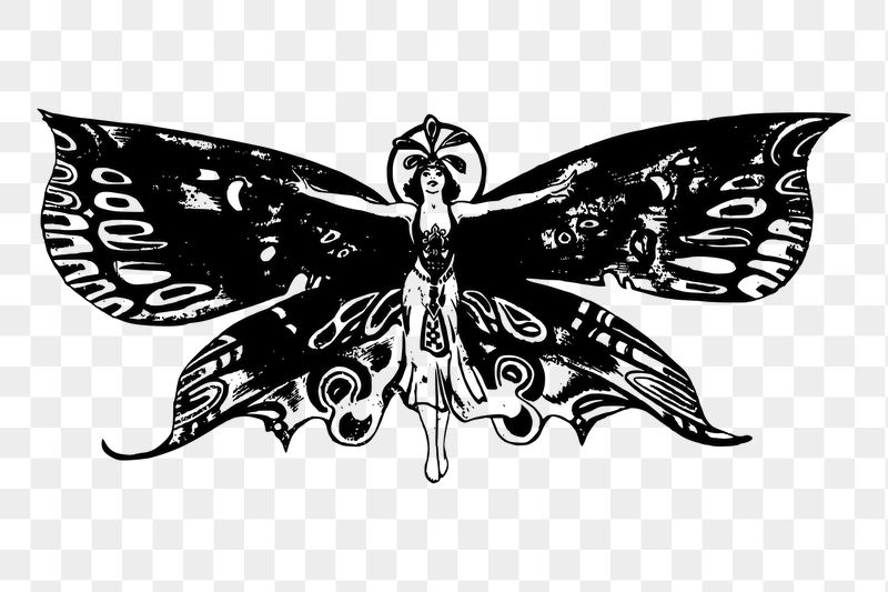 Butterfly fairy png sticker, vintage | Free PNG - rawpixel