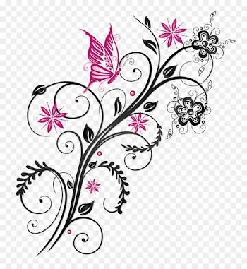 Butterfly Flower Clip art - floral ornament 