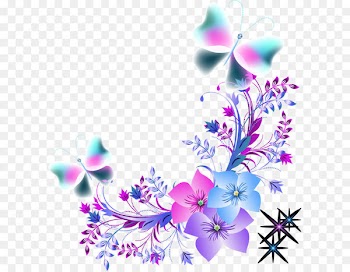Butterfly Flower Euclidean vector Color - Colorful flowers of dreams 