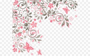 Butterfly Flower Euclidean vector - Vector floral decoration corner flower 