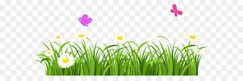 Butterfly Flower Lawn Clip art - Grass and Butterflies PNG Clipart 