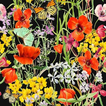 Butterfly & flower pattern, botanical | Free Photo Illustration - rawpixel