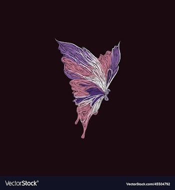 butterfly flying artwork style design