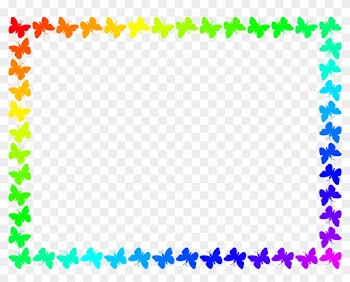 Butterfly Frame - Colorful Frame Hd Png