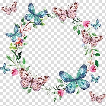Butterfly Frames Flower Design Scrapbooking, butterfly transparent background PNG clipart