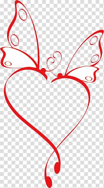 Butterfly Heart , Butterfly border transparent background PNG clipart