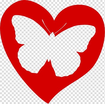 Butterfly Heart , heart transparent background PNG clipart