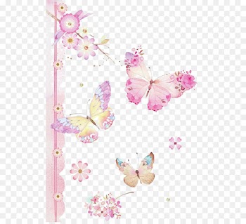 Butterfly house Caterpillar Clip art - Hand-painted pink butterfly background 