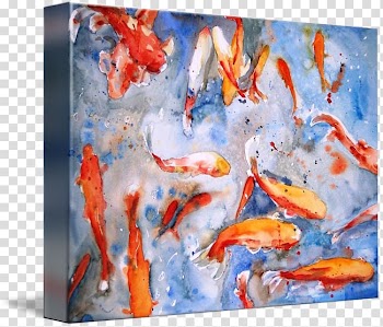 Butterfly Koi Watercolor painting Art, koi transparent background PNG clipart