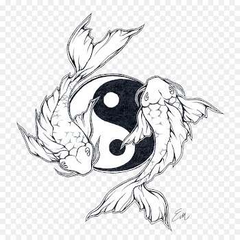 Butterfly Koi Yin Yang fish Yin and yang Tattoo - koi 