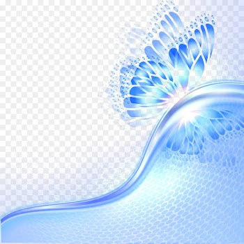 Butterfly Light Abstract Wing - Blue Butterfly 