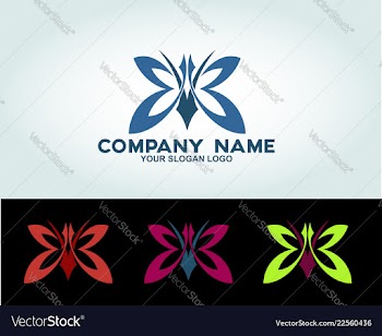 Butterfly logo concept vector image