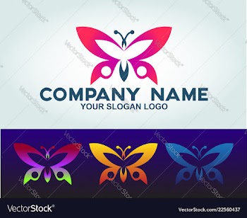 Butterfly logo concept vector image