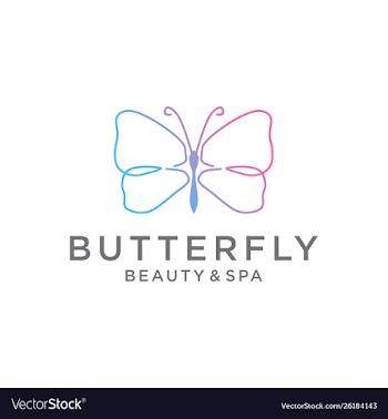 Butterfly logo design line vector image