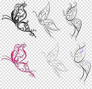 Butterfly Logo Line art, butterfly transparent background PNG clipart