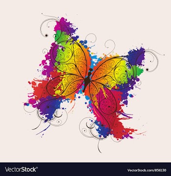 Butterfly made of floral vector image