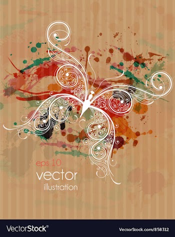 Butterfly made of floral vector image