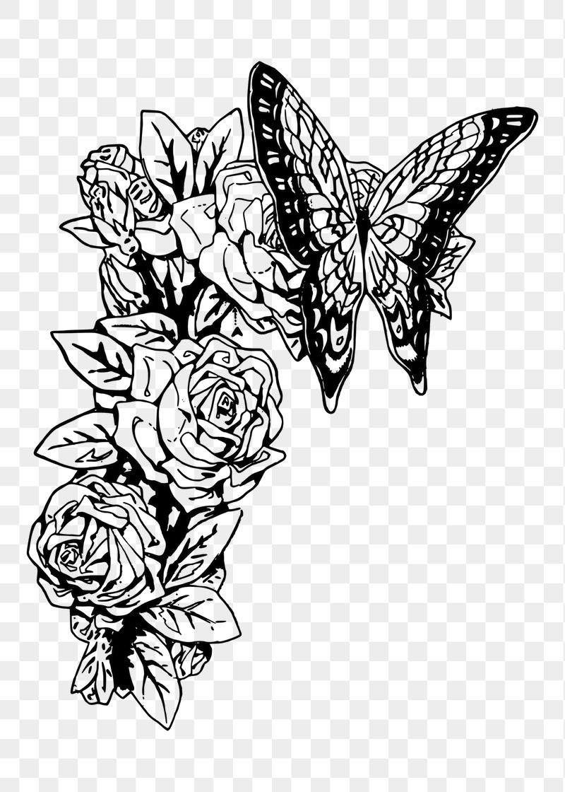 Butterfly on flower png sticker | Free PNG - rawpixel