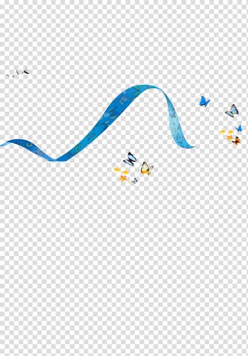 Butterfly Real Estate, Blue butterfly ribbon romantic estate transparent background PNG clipart