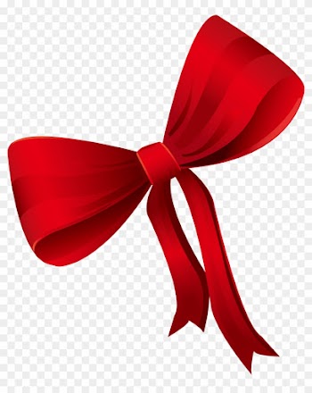 Butterfly Red Bow Tie Shoelace Knot - Red Christmas Ribbon