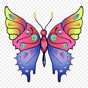 Butterfly Royalty-free Photography Clip art - Rhinestone colorful butterfly 