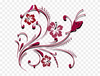 Butterfly Scroll Clip Art At Clker Com Vector Clip - Butterfly Design Border Png