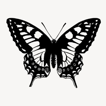 Butterfly silhouette clipart, vintage insect | Free Vector - rawpixel
