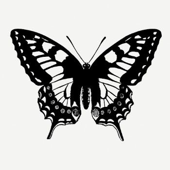 Butterfly silhouette drawing, insect vintage | Free PSD - rawpixel