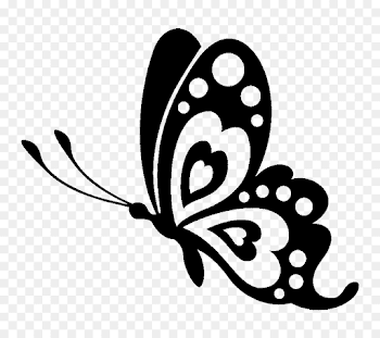 Butterfly Stencil Silhouette Drawing - macaron vector png download ...