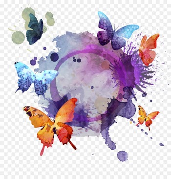 Butterfly Watercolor painting Illustration - Render Butterfly 