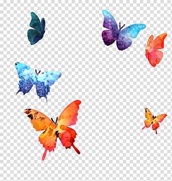 Butterfly Watercolor painting Logo, Cartoon Drawing butterfly transparent background PNG clipart