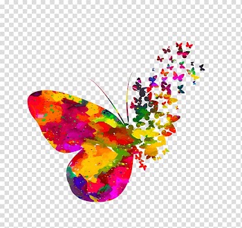 Butterfly Watercolor painting Tattoo Pupa graphics, butterfly transparent background PNG clipart