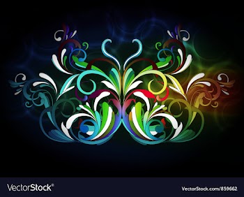 Butterfly with bokeh background vector image