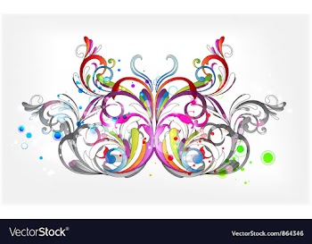 Butterfly with circles vector image