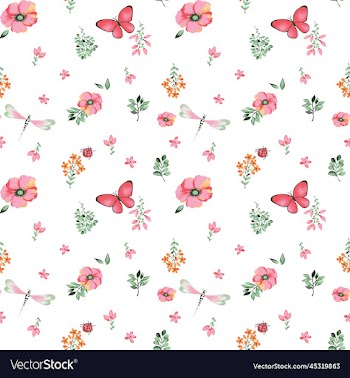 butterfly with flower pattern design