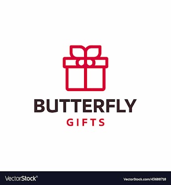 butterfly with gift box logo