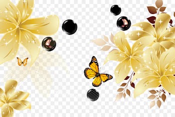 Butterfly Yellow Living room Desktop Wallpaper Wallpaper - Yellow Flower Dream 