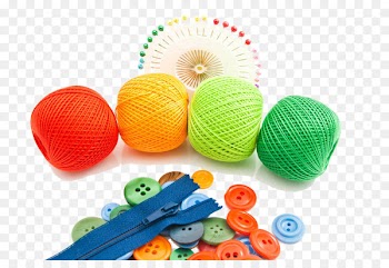 Button Clothing Yarn Textile Sewing needle - Colored ball of yarn and needles button zipper 