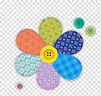 Button, Color cloth flowers buttons transparent background PNG clipart