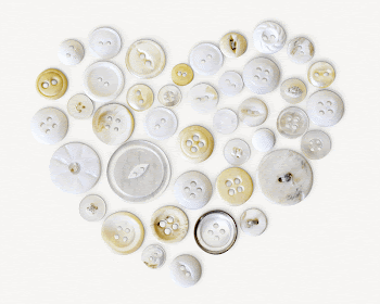 Button Heart collage element  | Free PSD - rawpixel