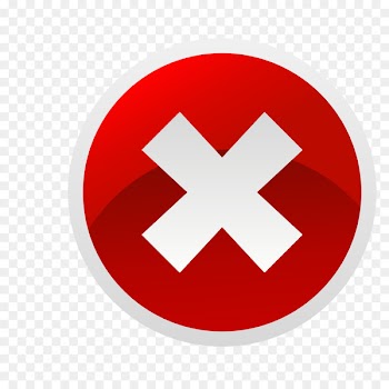 Button Icon - White side red circle X word NO vector material 