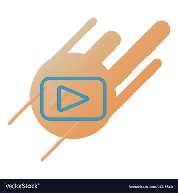Button video player social media youtube vector image