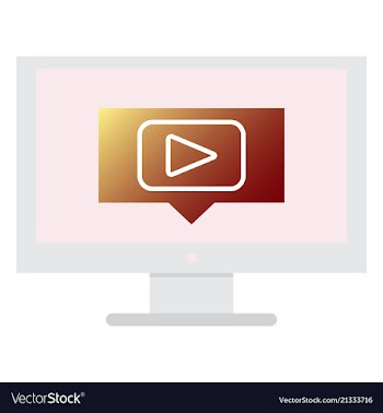 Button video player social media youtube vector image