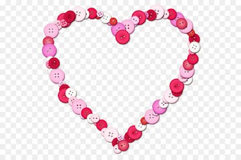 Button - With pink heart-shaped buttons formed 